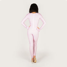 Load image into Gallery viewer, Back Of Pink plaid print catsuit