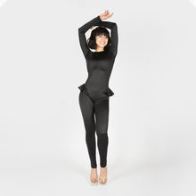 Load image into Gallery viewer, Black Frills Catsuit