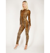 Load image into Gallery viewer, Velvet Leopard Catsuit With Optional Tail