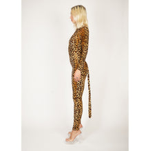 Load image into Gallery viewer, Velvet Leopard Catsuit With Optional Tail