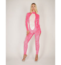 Load image into Gallery viewer, Pink Panther Catsuit With Tail