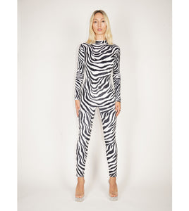 Velvet Zebra Catsuit
