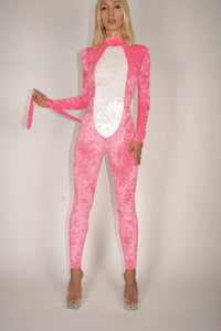Pink Panther Catsuit With Tail