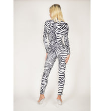 Load image into Gallery viewer, Velvet Zebra Catsuit