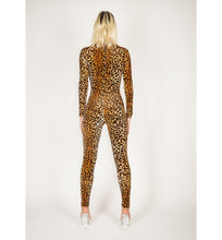 Load image into Gallery viewer, Velvet Leopard Catsuit With Optional Tail