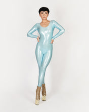 Load image into Gallery viewer, Hologram Light Blue Catsuit