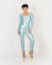 Load image into Gallery viewer, Hologram Light Blue Catsuit