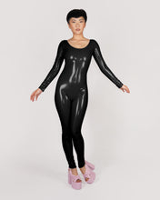 Load image into Gallery viewer, close view of Latex Black Catsuit