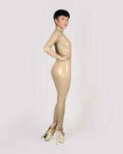 Load image into Gallery viewer, Faux latex Nude Catsuit