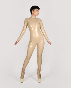 Faux latex Nude Catsuit