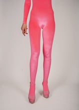 Load image into Gallery viewer, Footed Velvet Pink Catsuit