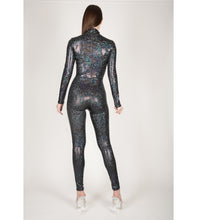 Load image into Gallery viewer, Shattered Glass Black Hologram Catsuit