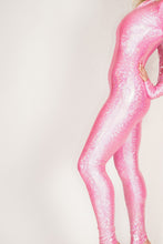 Load image into Gallery viewer, Shattered Glass Pink Hologram Catsuit