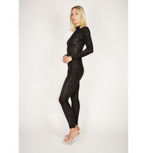 Load image into Gallery viewer, Black Leopard Burnout Velvet Mesh
