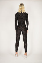 Load image into Gallery viewer, Black Leopard Burnout Velvet Mesh
