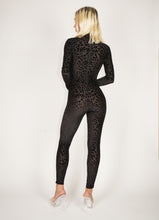 Load image into Gallery viewer, Black Leopard Burnout Velvet Mesh