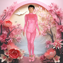Load image into Gallery viewer, Velvet Crushed Bright Pink Catsuit