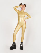 Load image into Gallery viewer, Hologram Gold Catsuit