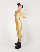 Load image into Gallery viewer, Hologram Gold Catsuit