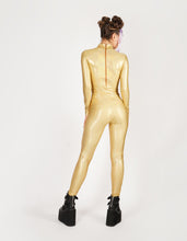 Load image into Gallery viewer, Hologram Gold Catsuit