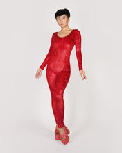 Load image into Gallery viewer, Women Red Catsuit