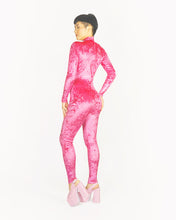 Load image into Gallery viewer, Side Bright Pink Catsuit