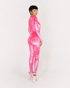 Women Bright Pink Catsuit
