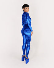 Load image into Gallery viewer, Woman Met Blue Catsuit