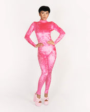 Load image into Gallery viewer, Women Pink Catsuit