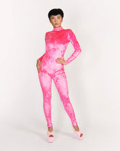 Load image into Gallery viewer, Crushed Bright Pink Catsuit