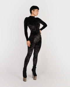 Crushed Black Catsuit