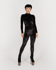 Velvet Black Catsuit