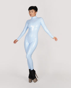 Latex Blue catsuit