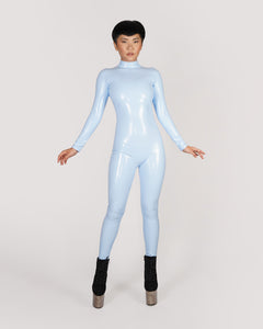 Blue catsuit