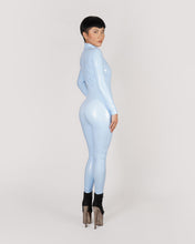 Load image into Gallery viewer, Side of Light Blue catsuit
