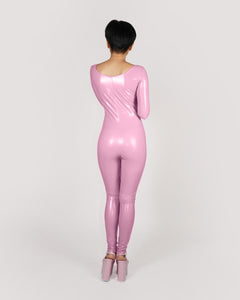 Backside of Pink catsuit