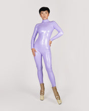 Load image into Gallery viewer, Faux Latex Lilac catsuit