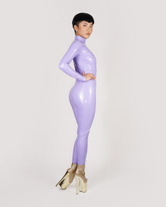 Faux Latex Lilac catsuit