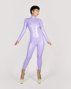 Faux Latex Lilac catsuit
