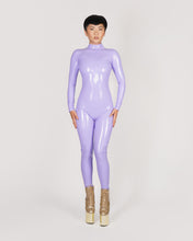 Load image into Gallery viewer, Faux Latex Lilac catsuit