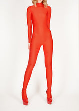 Load image into Gallery viewer, Footed Red Catsuit