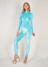 Load image into Gallery viewer, Women Velvet Turq Catsuit