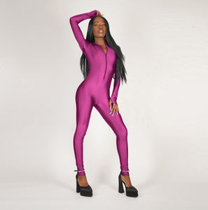 Front Zipper Rosebud Catsuit