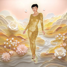Load image into Gallery viewer, Golden Color Catsuit