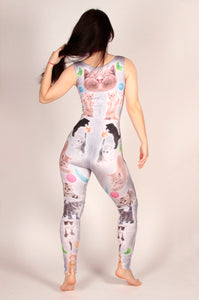 Back Sleeveless Kitten Catsuit