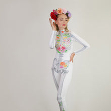 Load image into Gallery viewer, Watercolor Print Day Of The Dead Catsuit