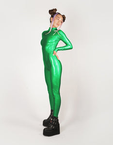 Hologram Green Catsuit