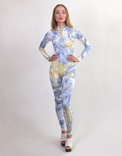 Printed Porcelain Catsuit