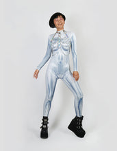 Load image into Gallery viewer, Printed Sorayama Inspired Fembot Catsuit